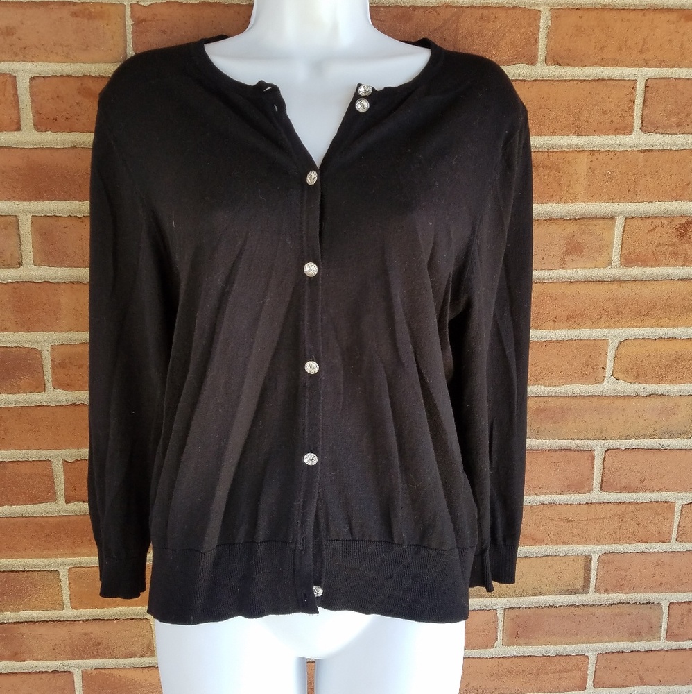 Black Diamond Button Cardigan
